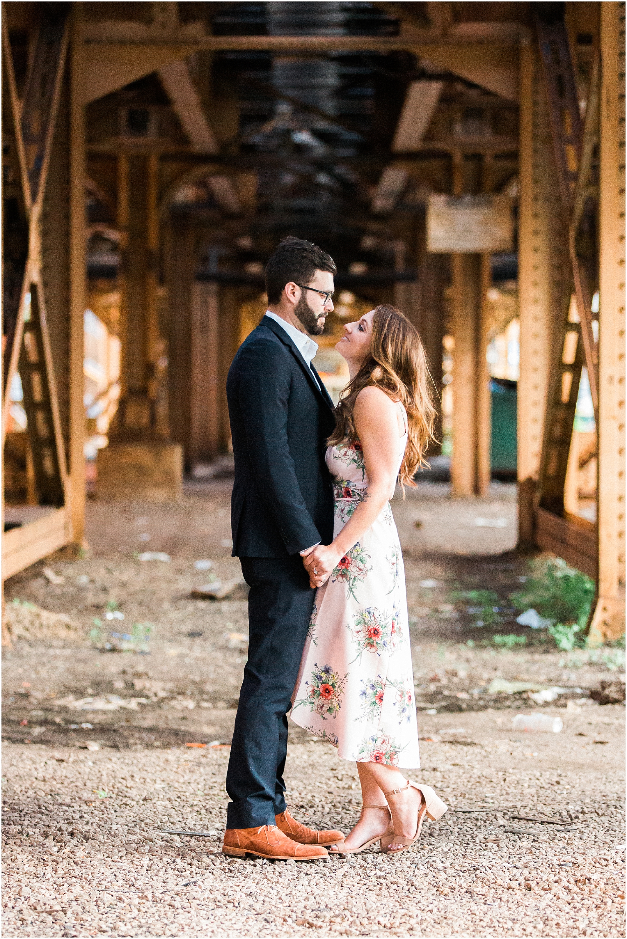downtown Chicago engagement photos