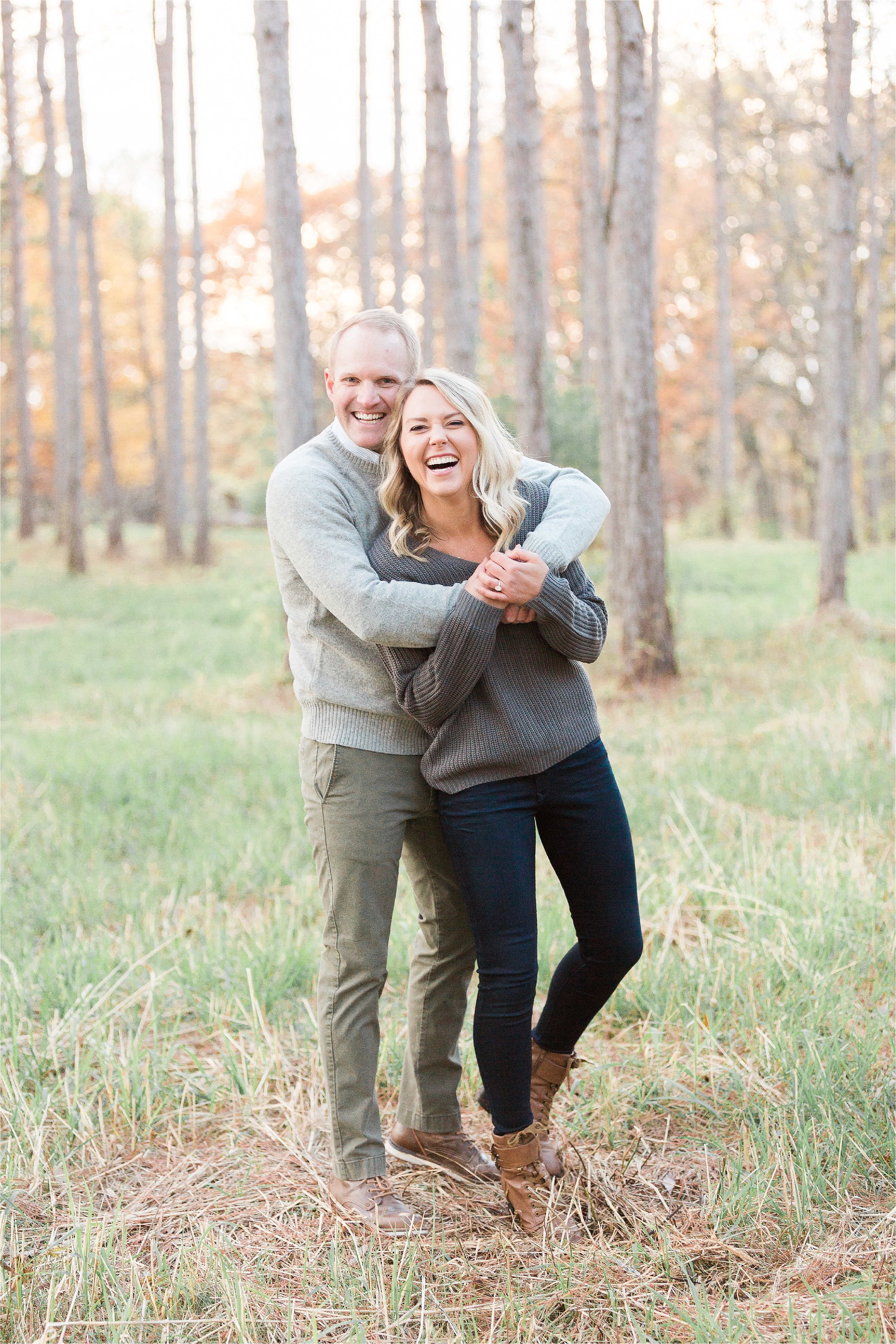 Morton Arboretum Engagement Photos in the Fall - One July Photography
