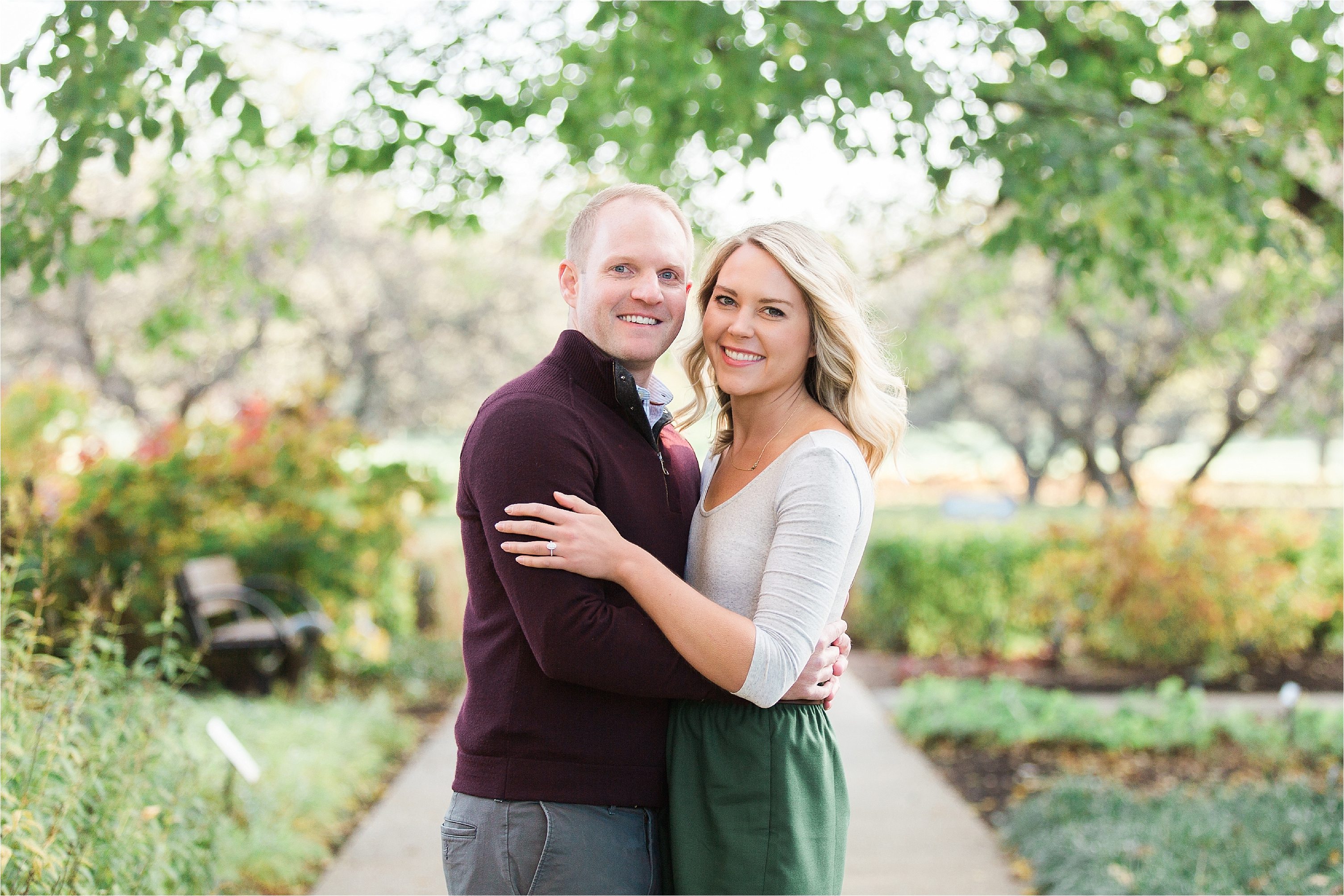 Morton Arboretum Engagement Photos in the Fall - One July Photography